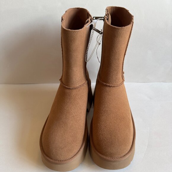 NEW Women's UGG Australia Classic Twin Seam New Heights Boots Chestnut Sz 8 - Picture 4 of 7